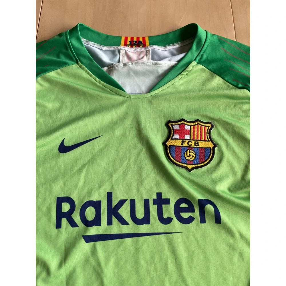 Nike FC Barcelona 2021 2022 Ter Stegen #1 Goalkeeper Jersey Shorts Set Youth 12A
